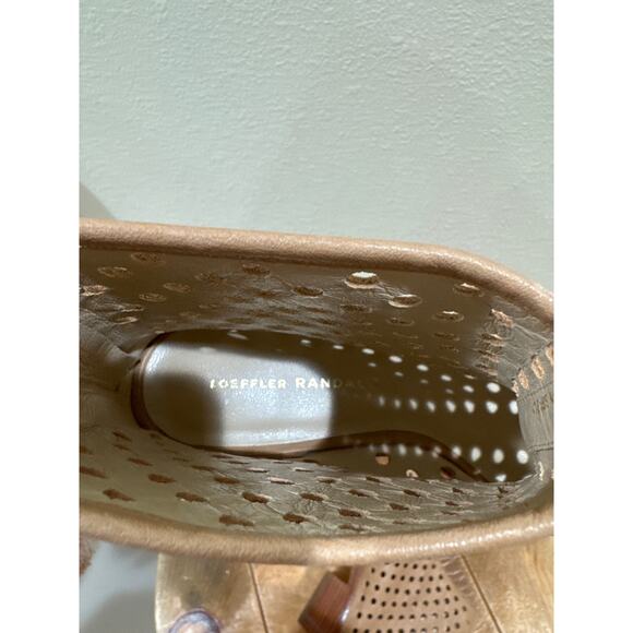 Loeffler Randall Ione Perforated Open Toe Booties size 8 tan/cream - Picture 7 of 8